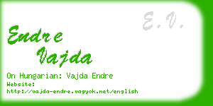 endre vajda business card